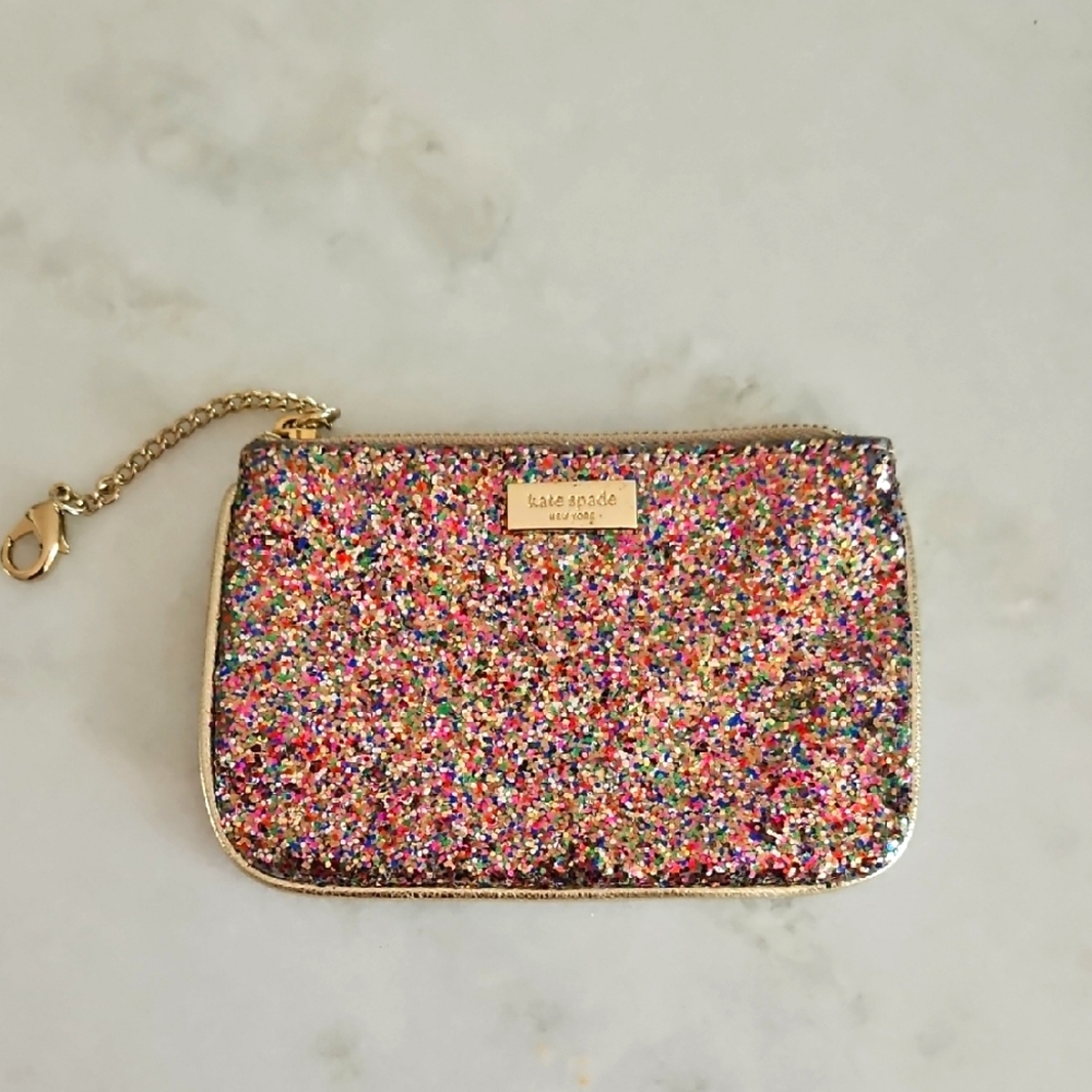 Kate Spade Multicolor Glitter Wristlet